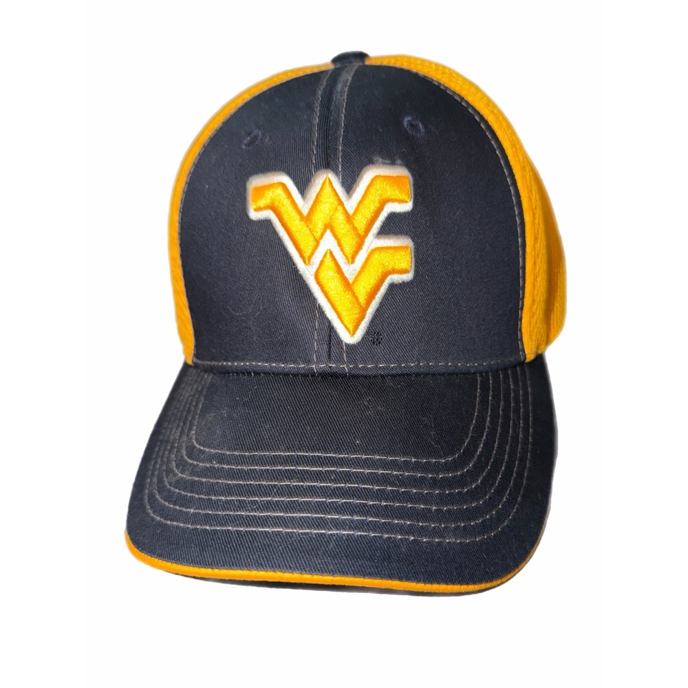 West Virginia Mountaineers WV Snapback Hat Navy Gold Collegiate Headwear Cap
